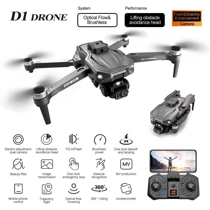 Lift Type Obstacle Avoidance Aerial Drone Toy D1 - Imagen 10