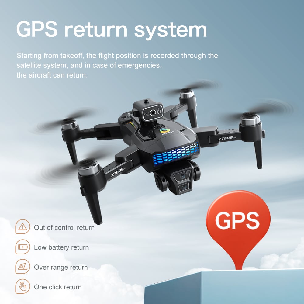 GPS Drone Cool Lights 4K HD Quadcopter XT505 - Imagen 24