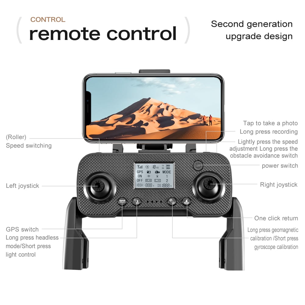 GPS Drone Cool Lights 4K HD Quadcopter XT505 - Imagen 37