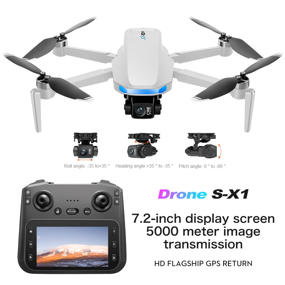 Professional GPS Drone 3-Axis Gimbal 4K HD UAV S-X1 - Imagen 14